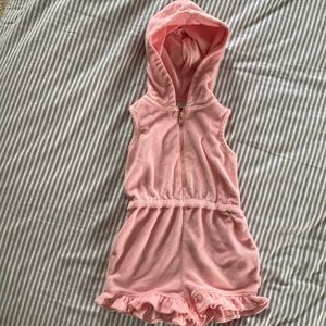 Janie and Jack Pink Terry Swimsuit Cover Up